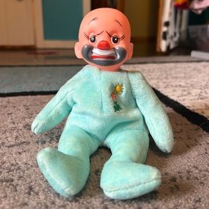handcrafted sad clown bear